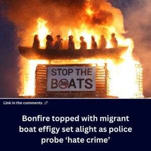 bonfire-topped-with-migrant-boat-effigy-set-alight-as-police-probe-hate-crime